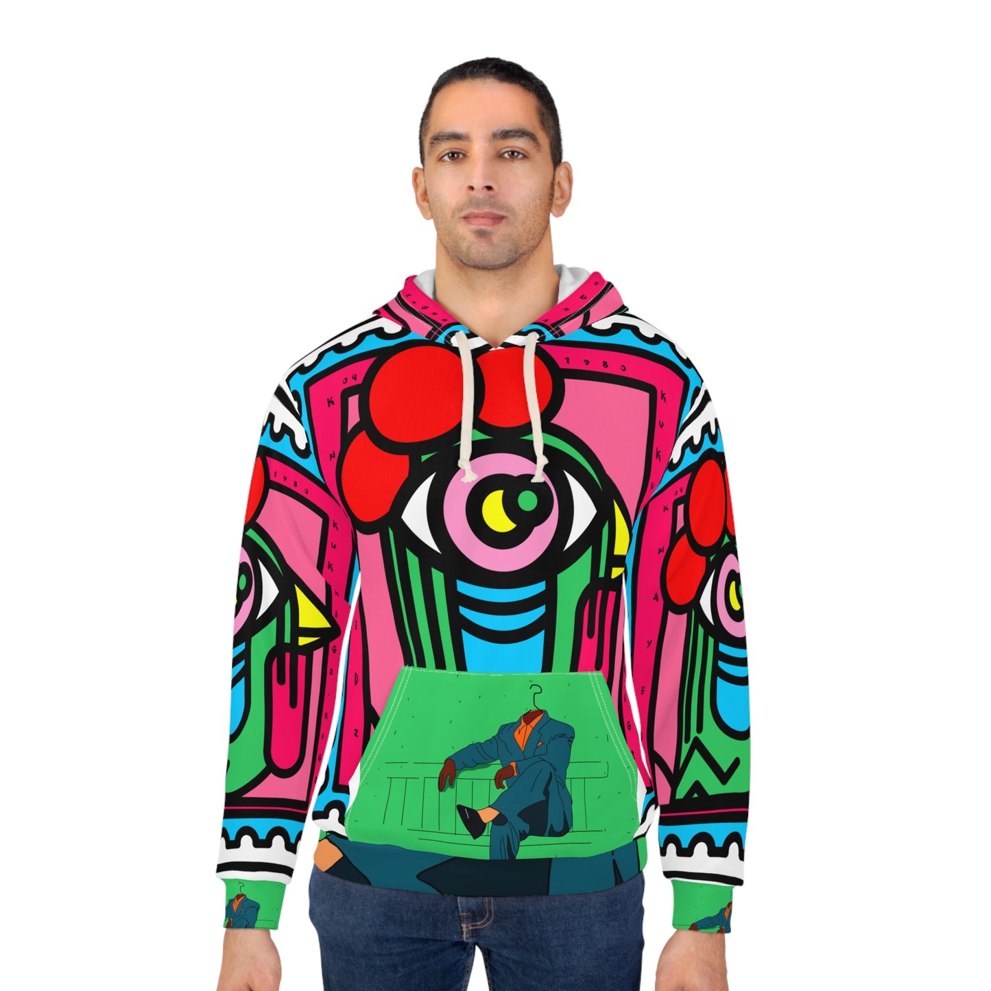 Colorful Stamp Artistic Unisex Pullover Hoodie