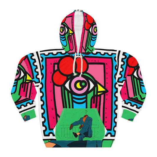 Colorful Stamp Artistic Unisex Pullover Hoodie