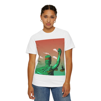 Empowered Justice T-Shirt - Unisex Garment-Dyed Tee with Artistic Design