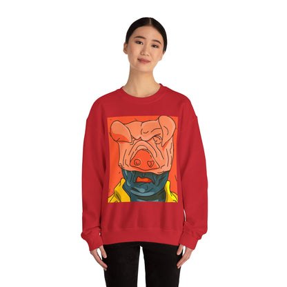 Artistic Pig Head Illustration Sweatshirt