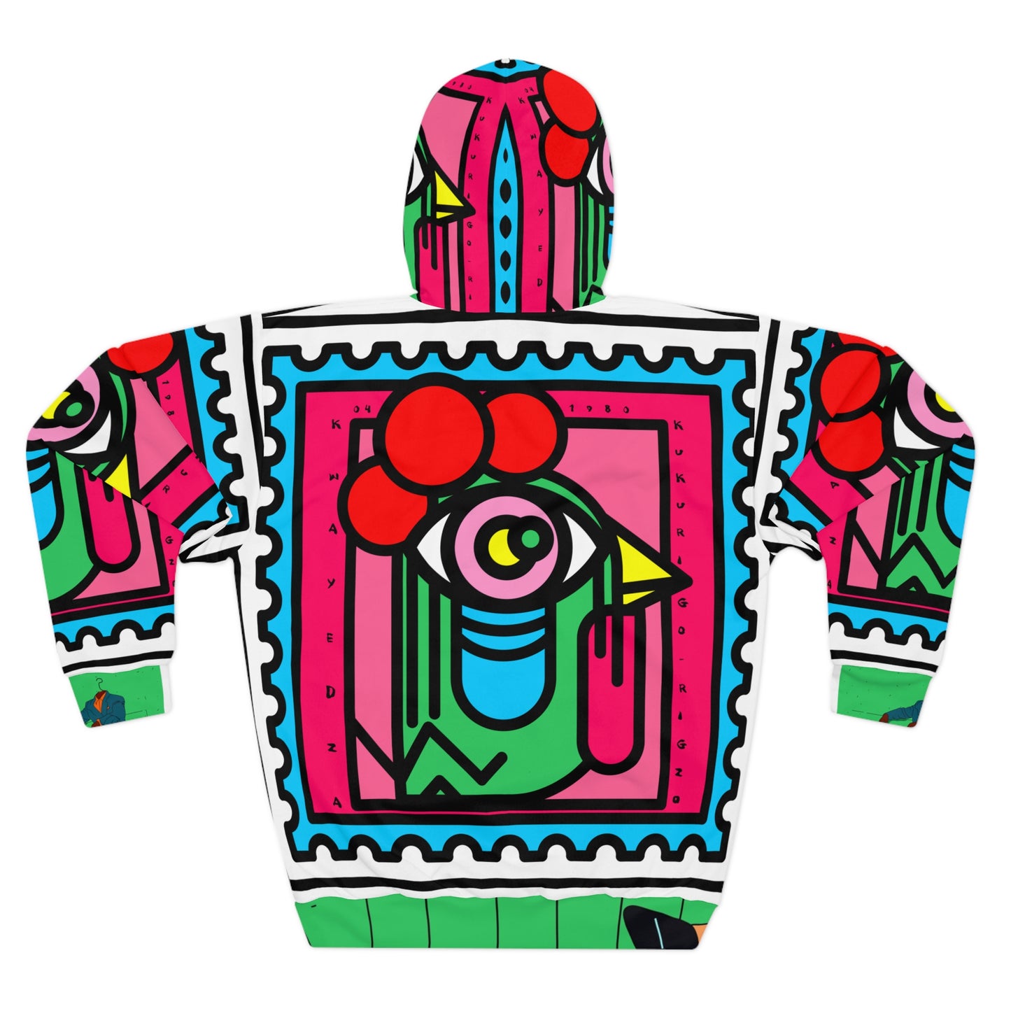 Colorful Stamp Artistic Unisex Pullover Hoodie