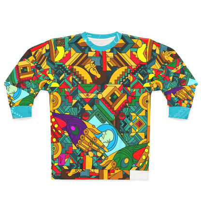 Vibrant Unisex Sweatshirt - Colorful Abstract Design