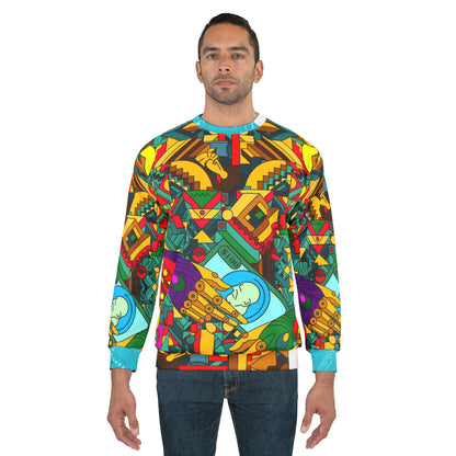 Vibrant Unisex Sweatshirt - Colorful Abstract Design
