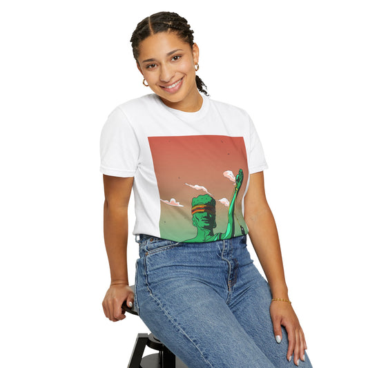Empowered Justice T-Shirt - Unisex Garment-Dyed Tee with Artistic Design