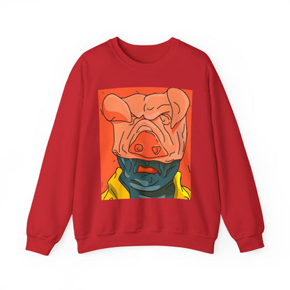 Artistic Pig Head Illustration Sweatshirt