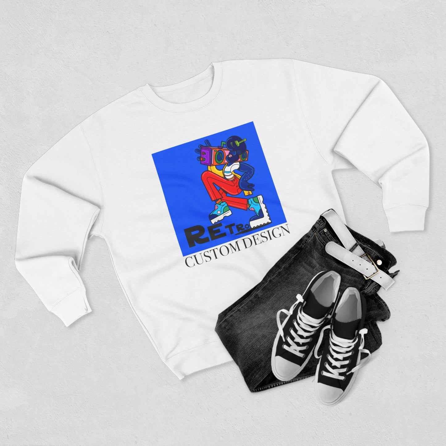 RETRO Custom Unisex Sweatshirt - Personalised Cozy Gift