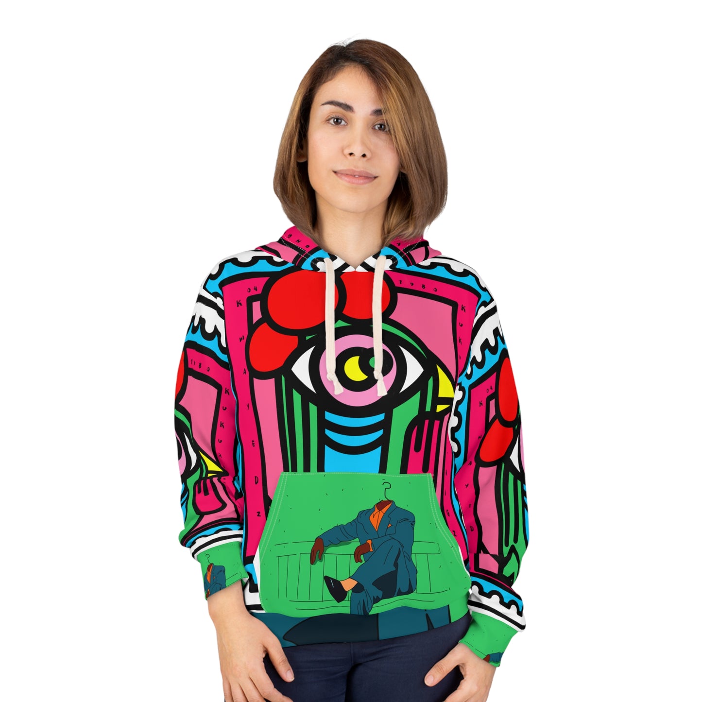 Colorful Stamp Artistic Unisex Pullover Hoodie
