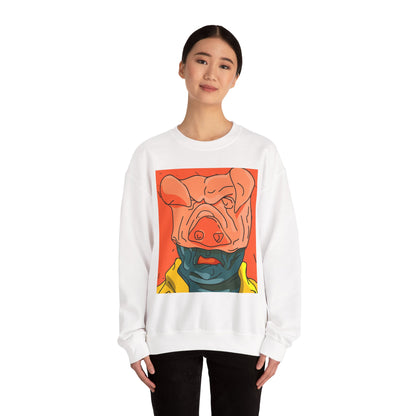 Artistic Pig Head Illustration Sweatshirt