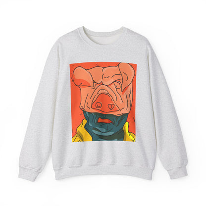 Artistic Pig Head Illustration Sweatshirt