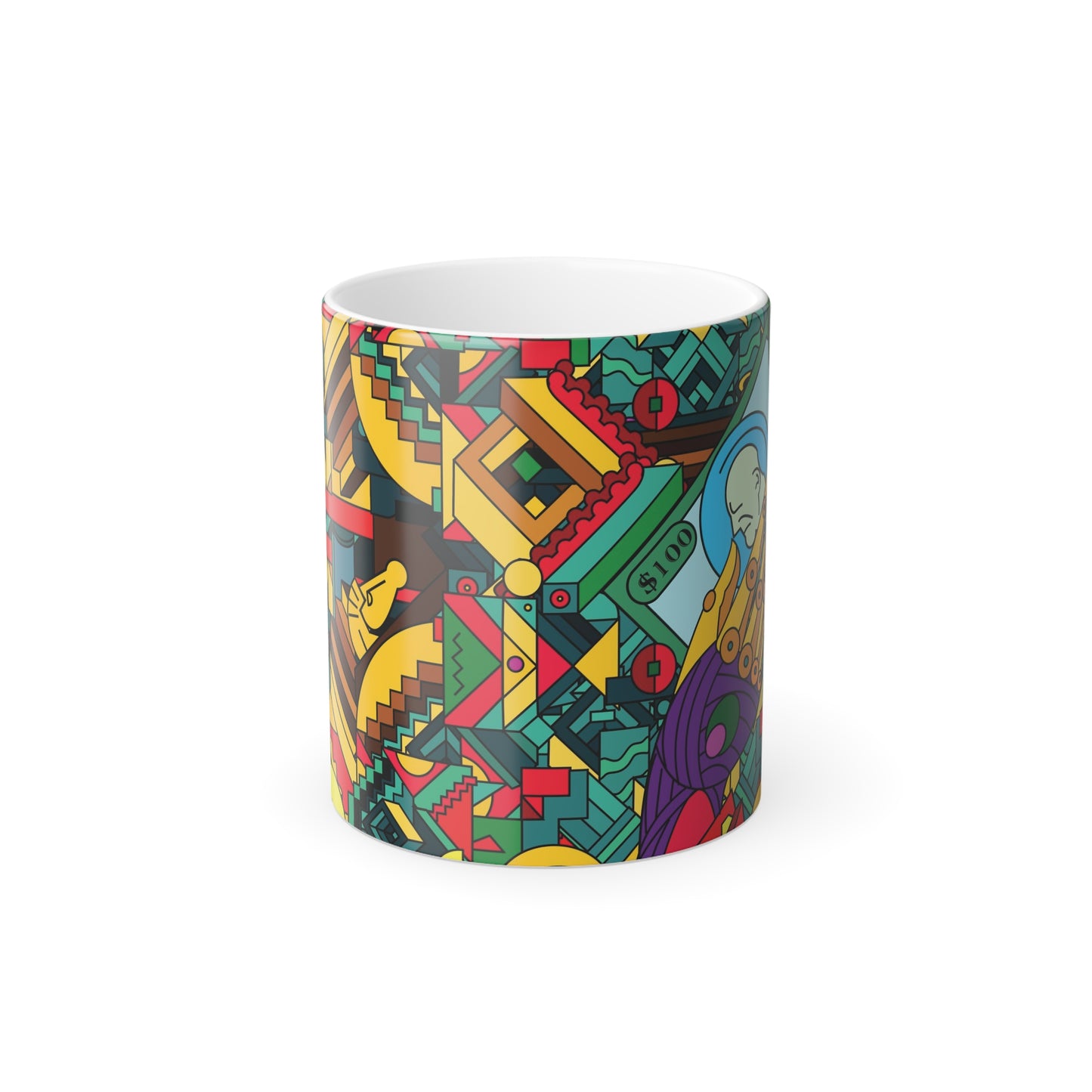 Colorful Morphing Coffee Mug - 11oz | Dynamic Kaleidoscope Design