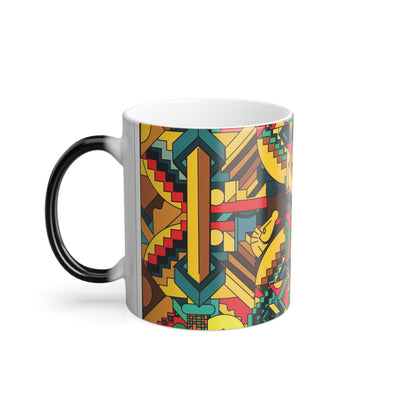 Colorful Morphing Coffee Mug - 11oz | Dynamic Kaleidoscope Design