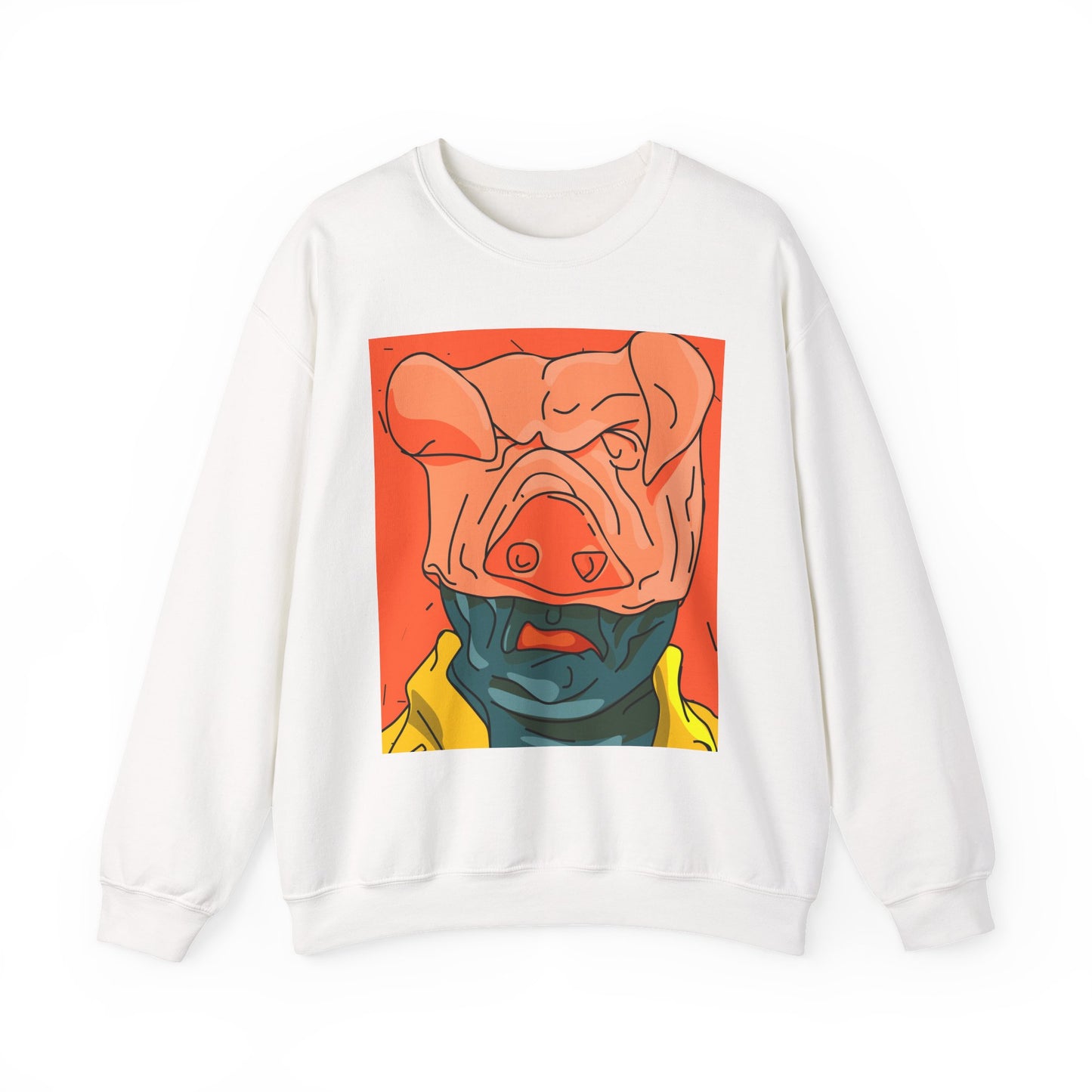 Artistic Pig Head Illustration Sweatshirt